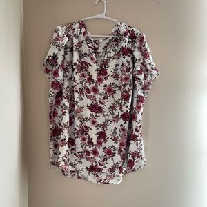 41 Hawthorn- Floral Print Women's Top